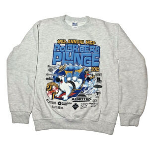 Vintage Gildan Sweatshirt 16th annual MSP Polar Bear Plunge 2012 Size S